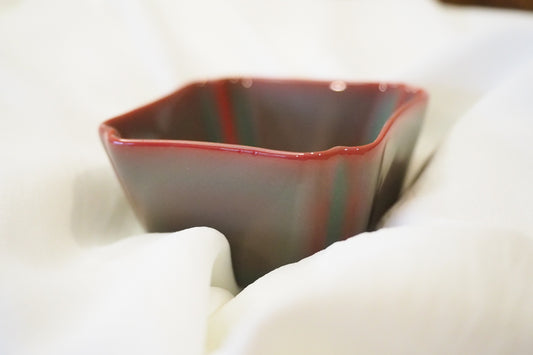 Teacup (green porcelain square cup)