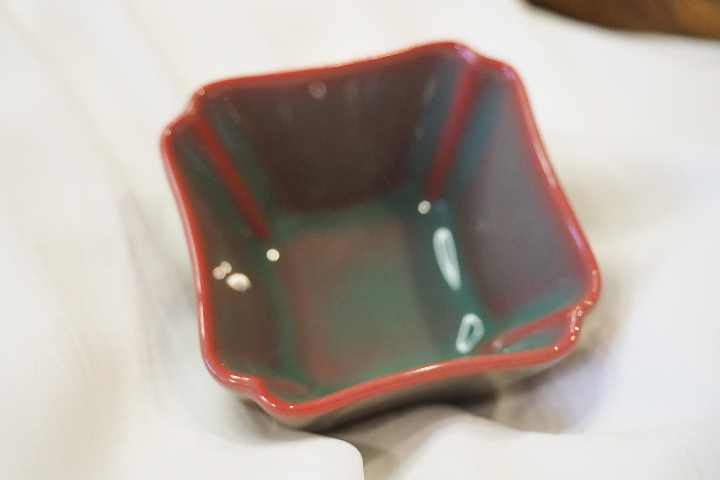 Teacup (green porcelain square cup)