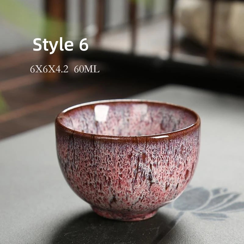 1pcs Mini Tea Bowl Kiln Transformation Ceramic Tea Cup Chinese Kung Fu Teacup Espresso Coffee Cups Household Afternoon Teacups