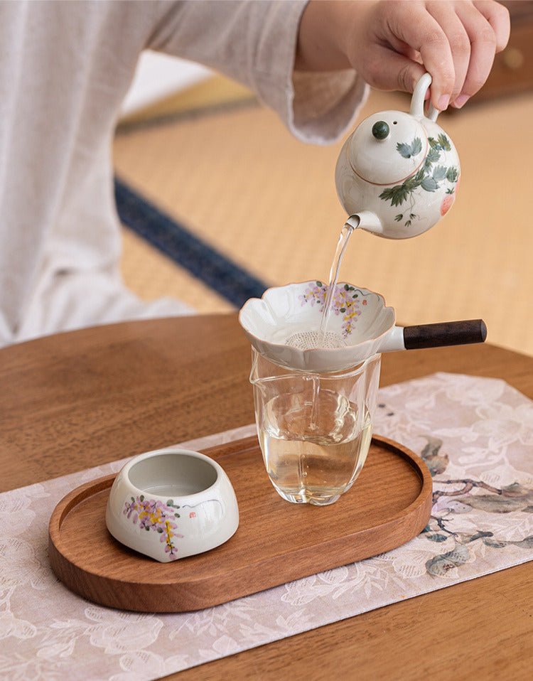 Plant Ash Wooden Handle Tea Strainer - Moonlight Friday