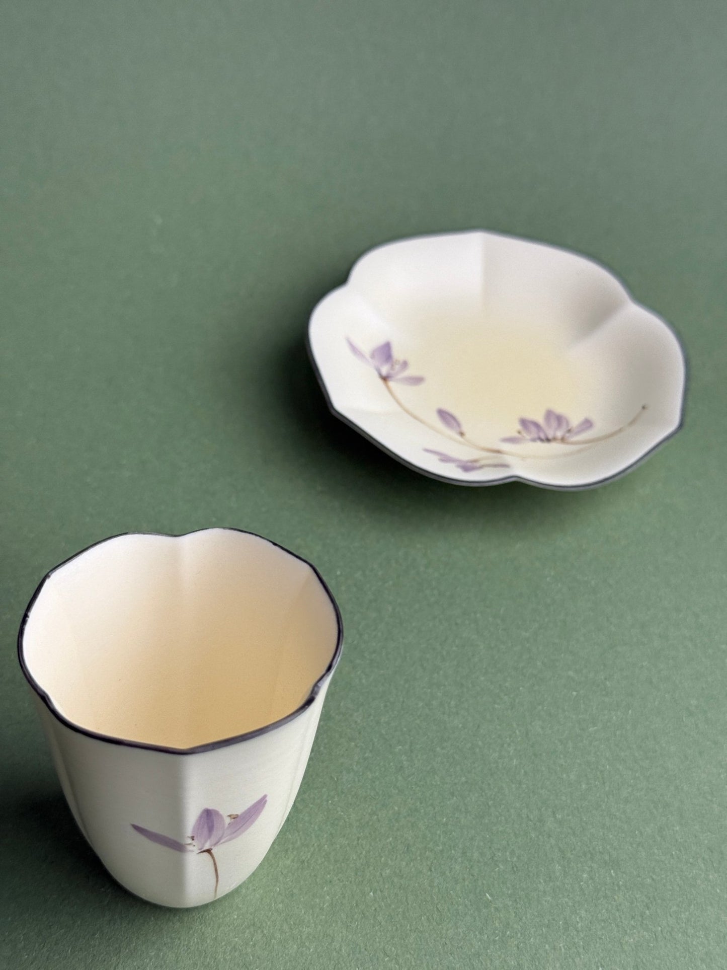 Purple Orchid Tea Cup + Saucer Set - Moonlight Friday