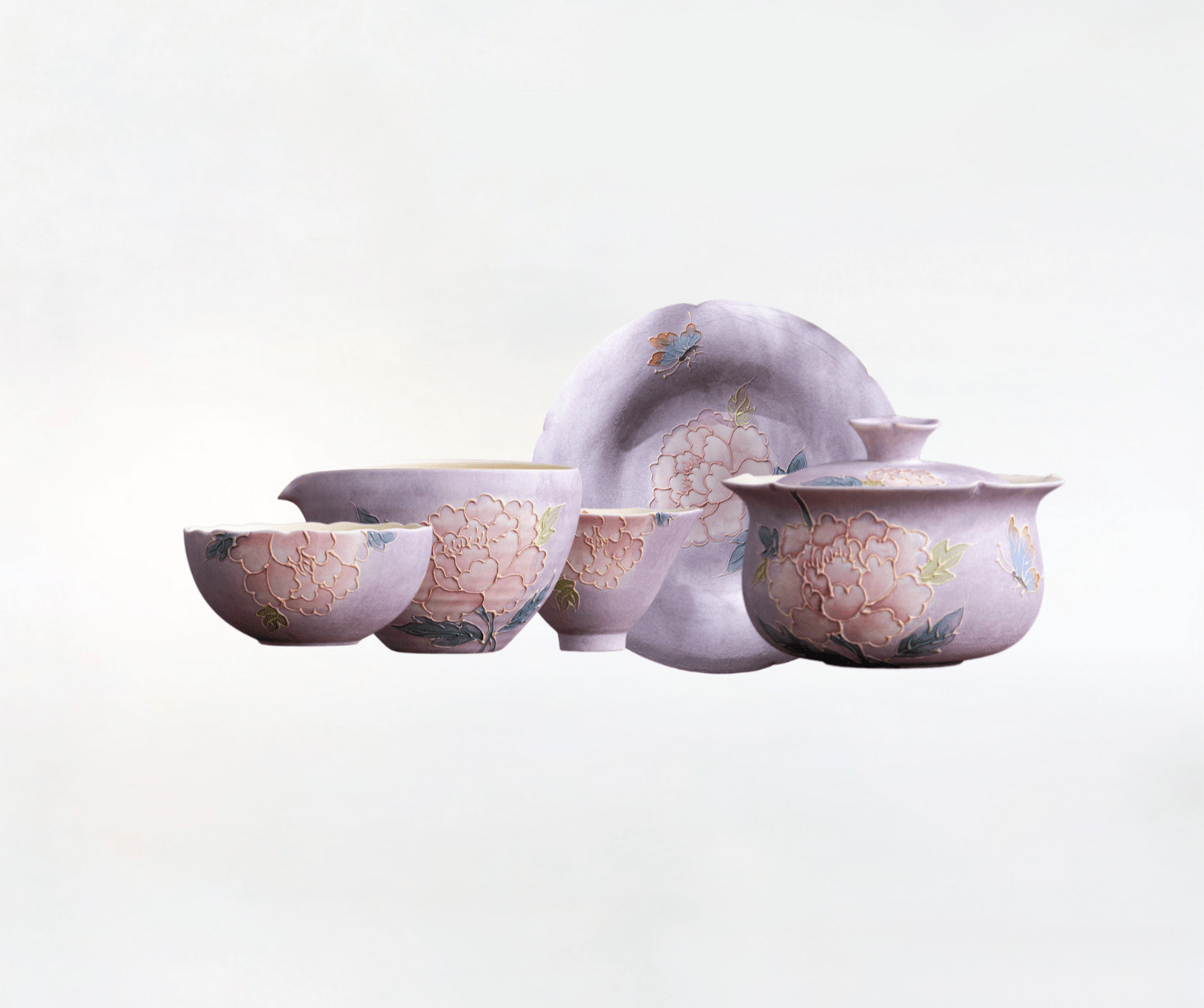 Purple Floral Tea Set - Moonlight Friday