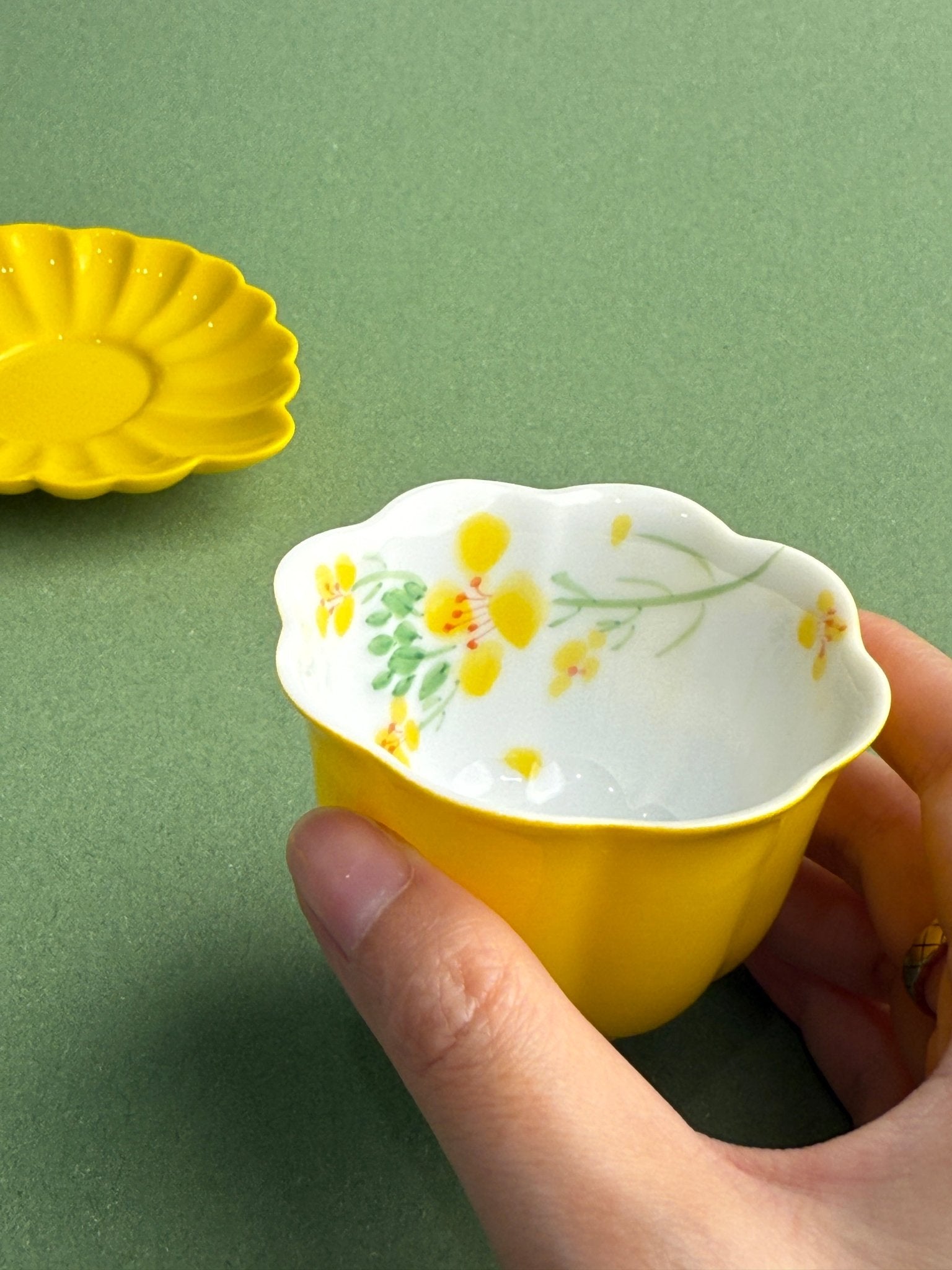 Handmade Ceramic Flower Tea Cup - Dehua, Porcelain Capital - Unique Design - 60 ml Capacity - Moonlight Friday