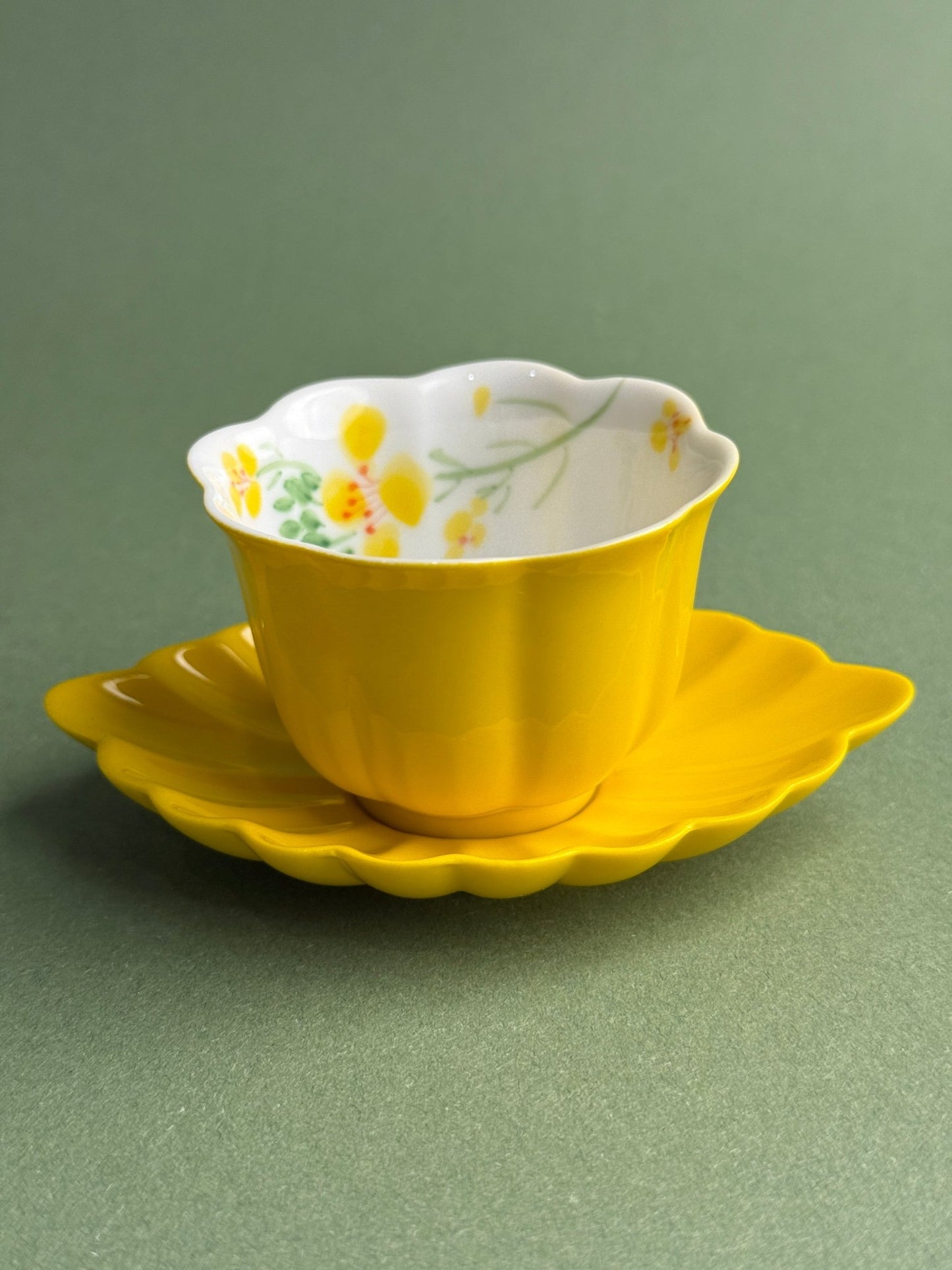 Handmade Ceramic Flower Tea Cup - Dehua, Porcelain Capital - Unique Design - 60 ml Capacity - Moonlight Friday