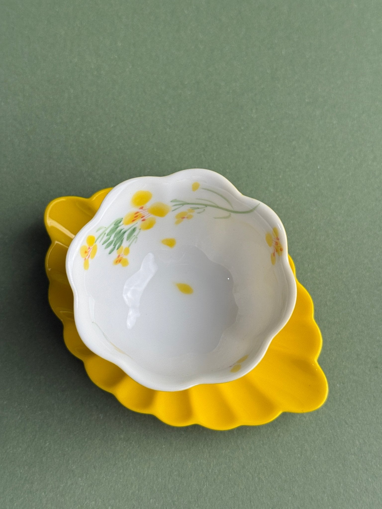 Handmade Ceramic Flower Tea Cup - Dehua, Porcelain Capital - Unique Design - 60 ml Capacity - Moonlight Friday