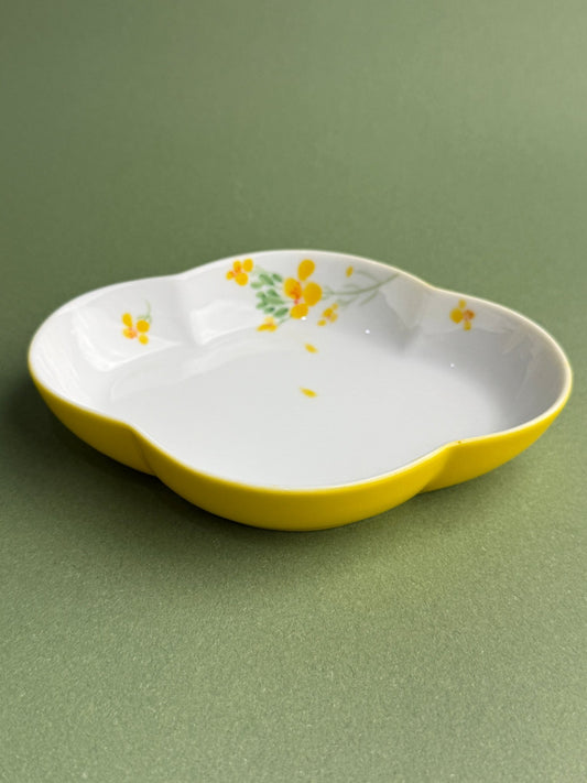 Handmade Ceramic Yellow Glaze Tea Tray - Dehua Origin - Moonlight Friday