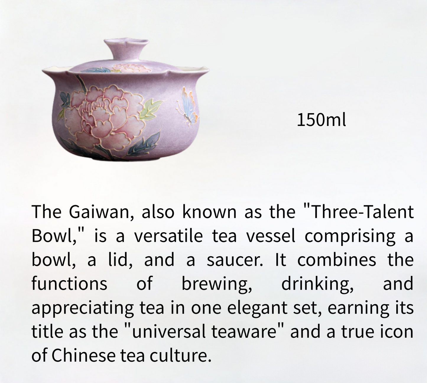 Purple Floral Gaiwan