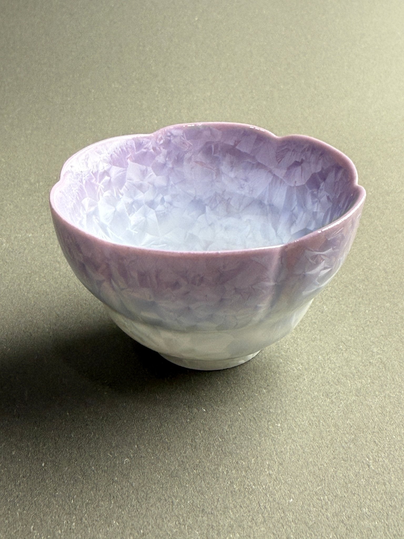 Kiln - Transformed Crystal Glaze Flower Bud Cup - Moonlight Friday