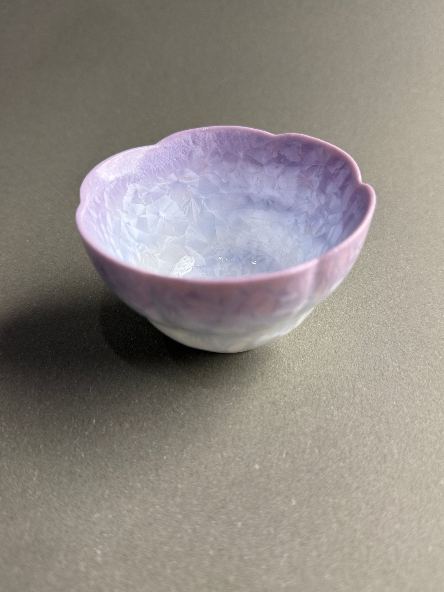 Kiln - Transformed Crystal Glaze Flower Bud Cup - Moonlight Friday