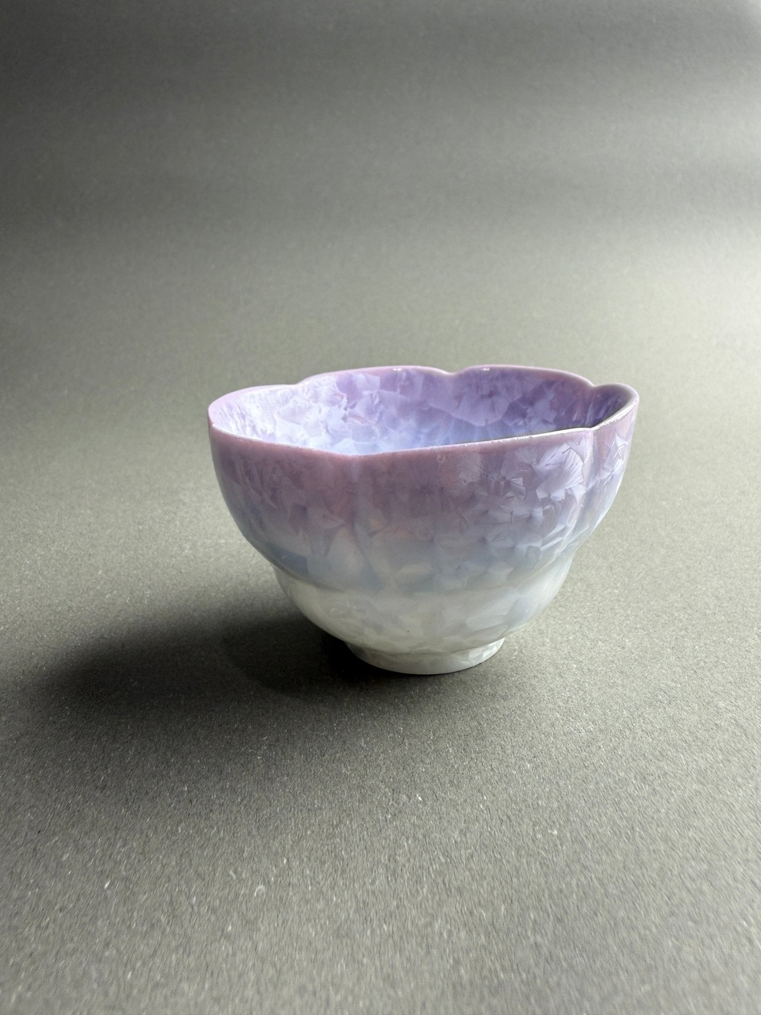 Kiln - Transformed Crystal Glaze Flower Bud Cup - Moonlight Friday