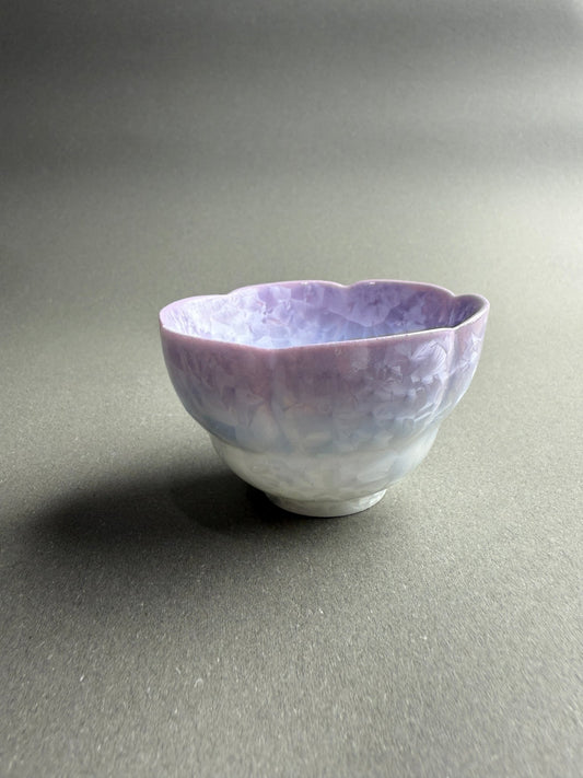 Kiln - Transformed Crystal Glaze Flower Bud Cup - Moonlight Friday