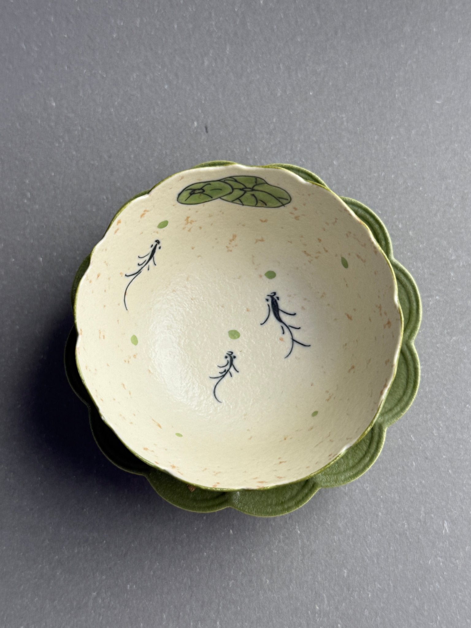 Lotus Pond Green Tea Cup & Tray Set - Moonlight Friday