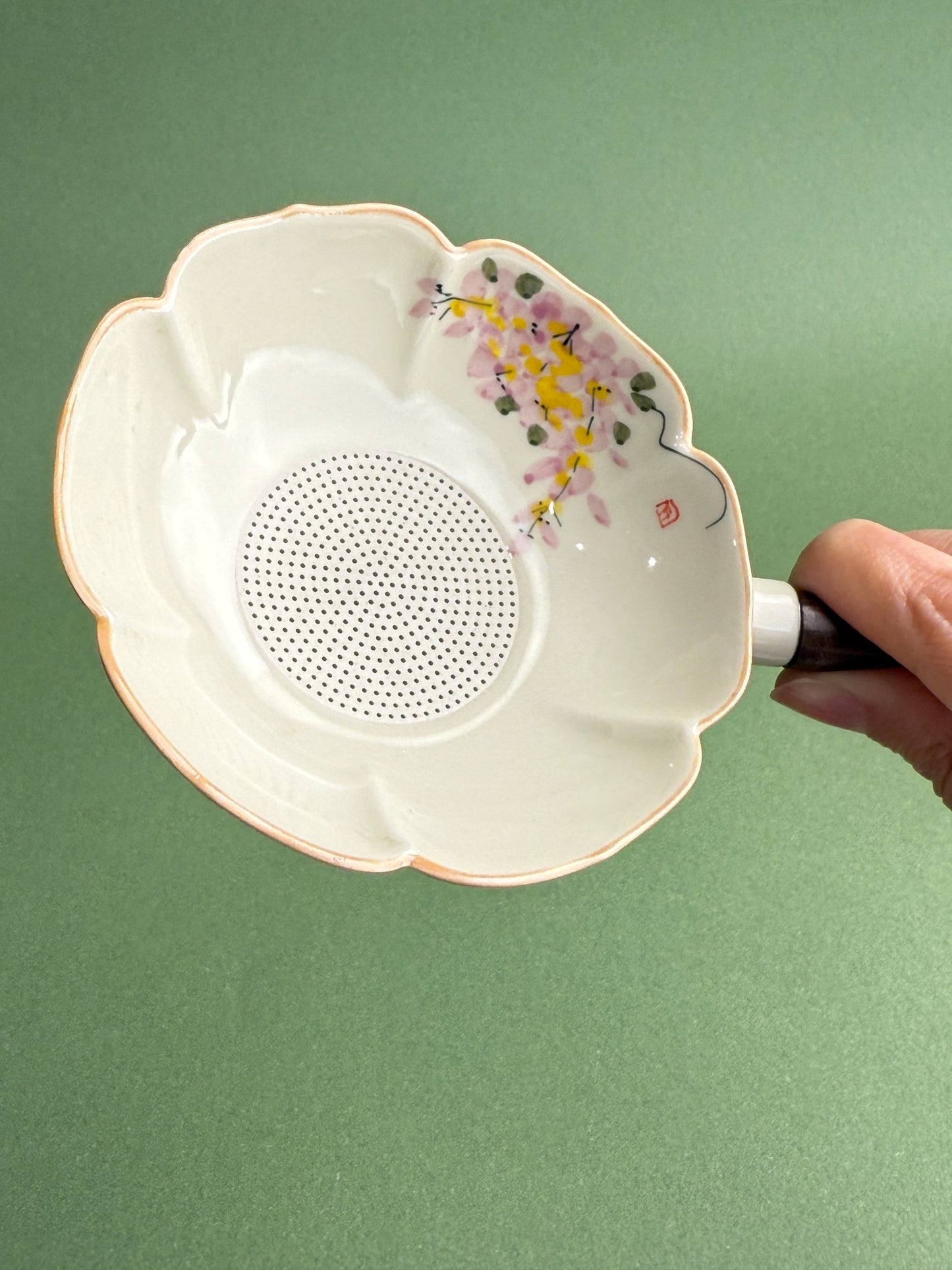 Plant Ash Wooden Handle Tea Strainer - Moonlight Friday