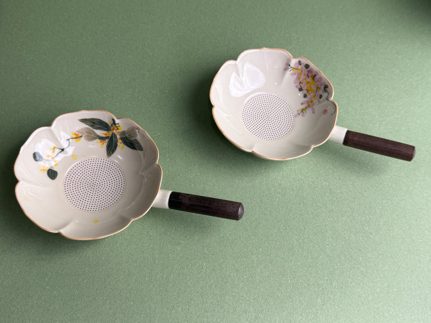 Plant Ash Wooden Handle Tea Strainer - Moonlight Friday