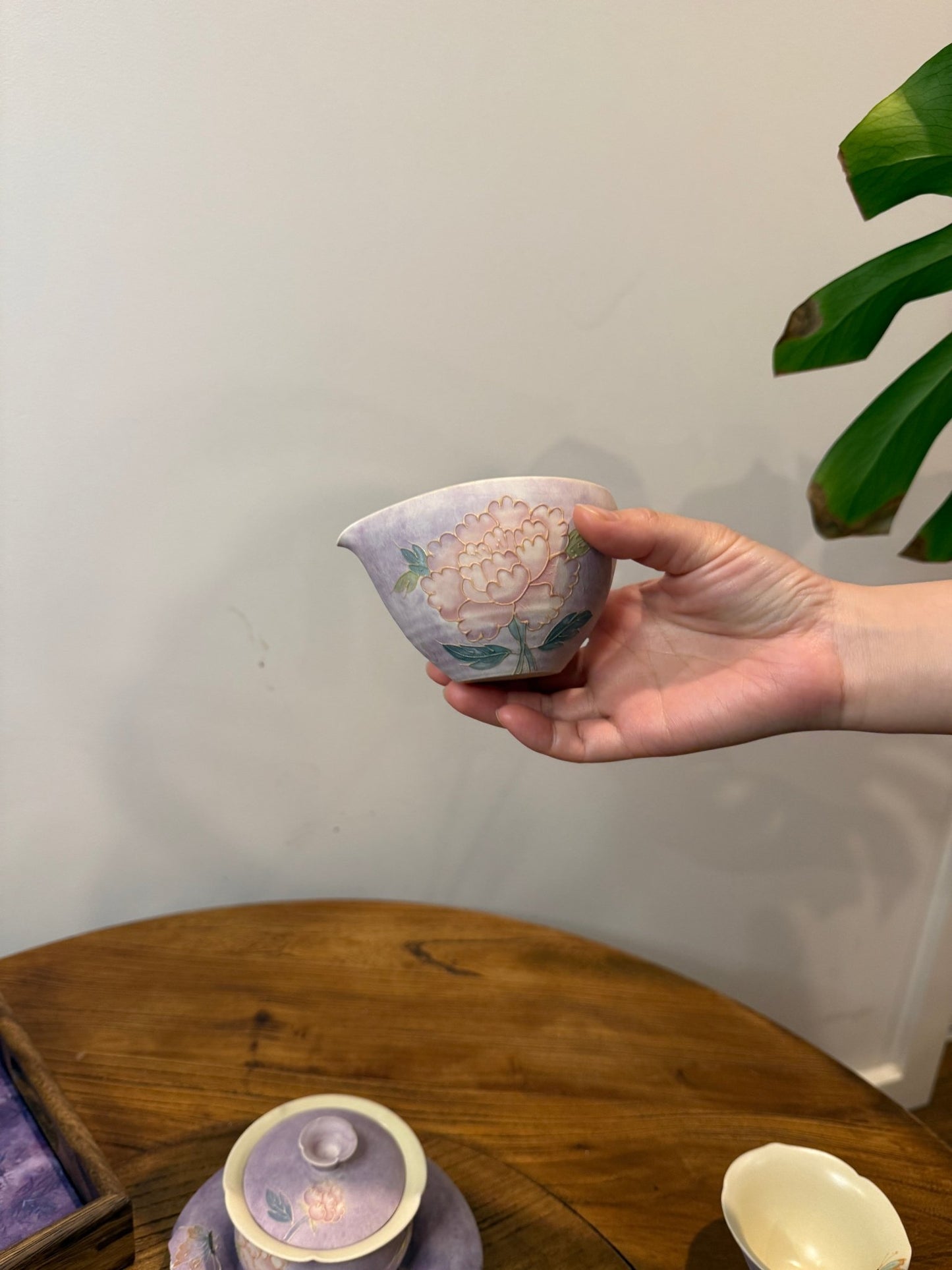 Hand-Painted Rustic Tea Cup, Fair 170ml Dehua Coarse Pottery Elegant Design - Moonlight Friday