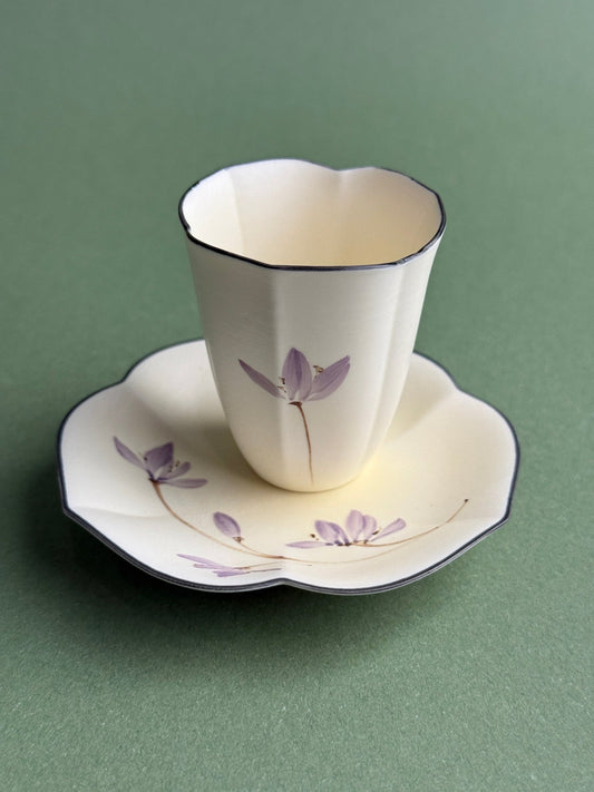 Purple Orchid Tea Cup + Saucer Set - Moonlight Friday