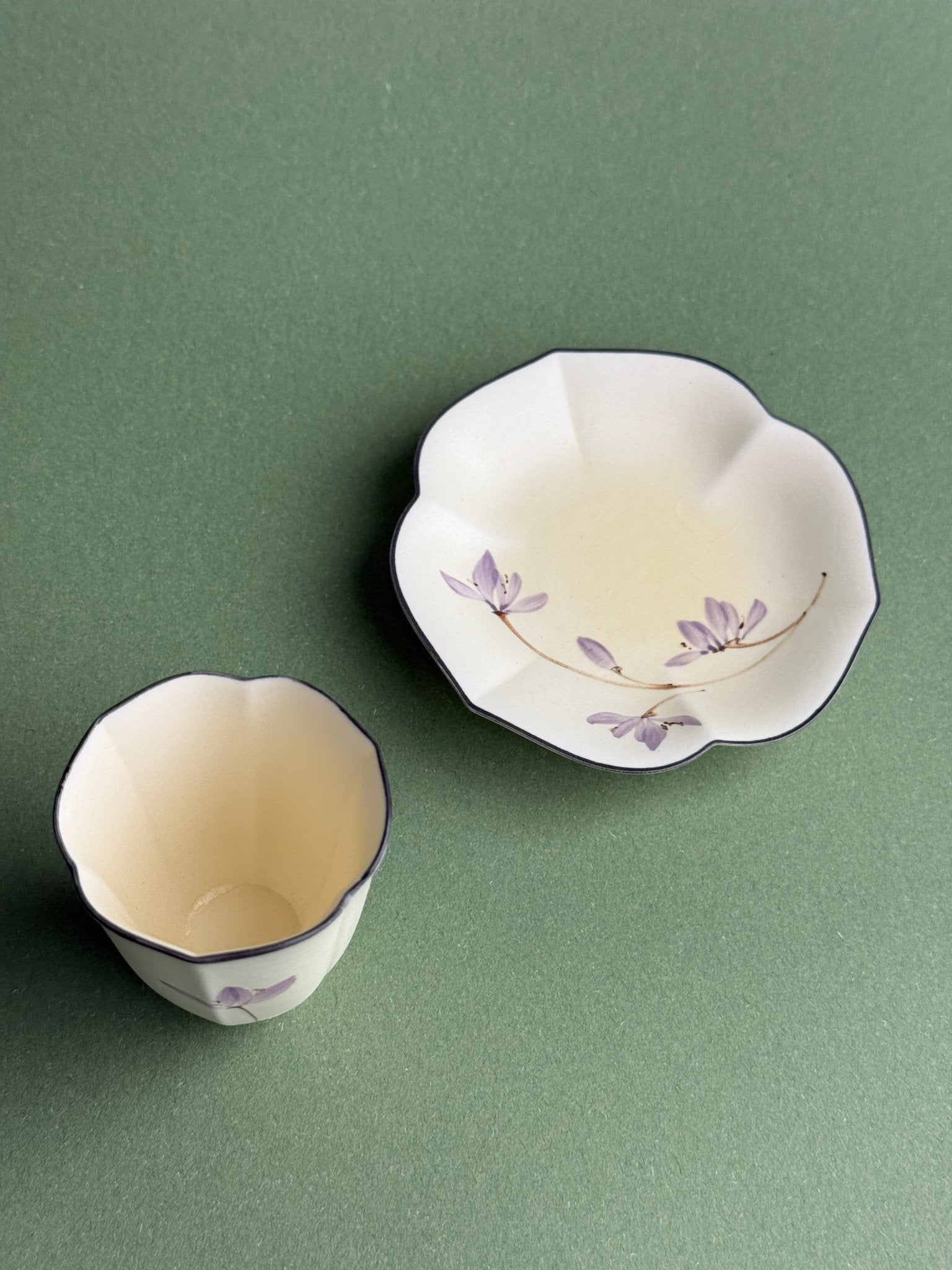 Purple Orchid Tea Cup + Saucer Set - Moonlight Friday