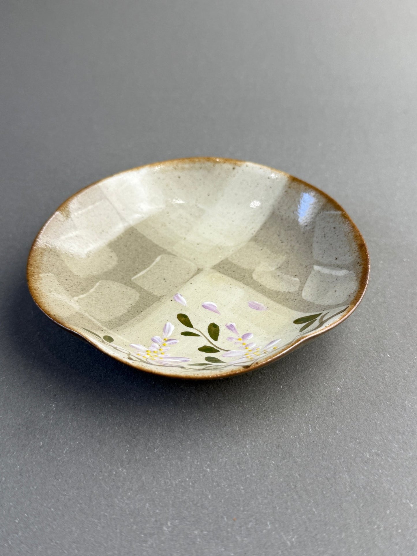 Raw Ore Clay Hand - Painted Wisteria Coffee Cup & Saucer Set - Moonlight Friday