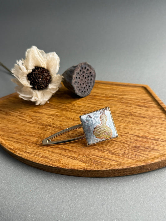 Song Jin Hair Clip Square Shape HuLu Pattern Traditional Style - Moonlight Friday