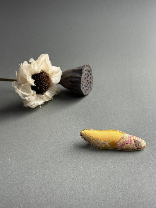 Song Jin Hair Clip Wave Shape Yellow Traditional Pattern - Moonlight Friday