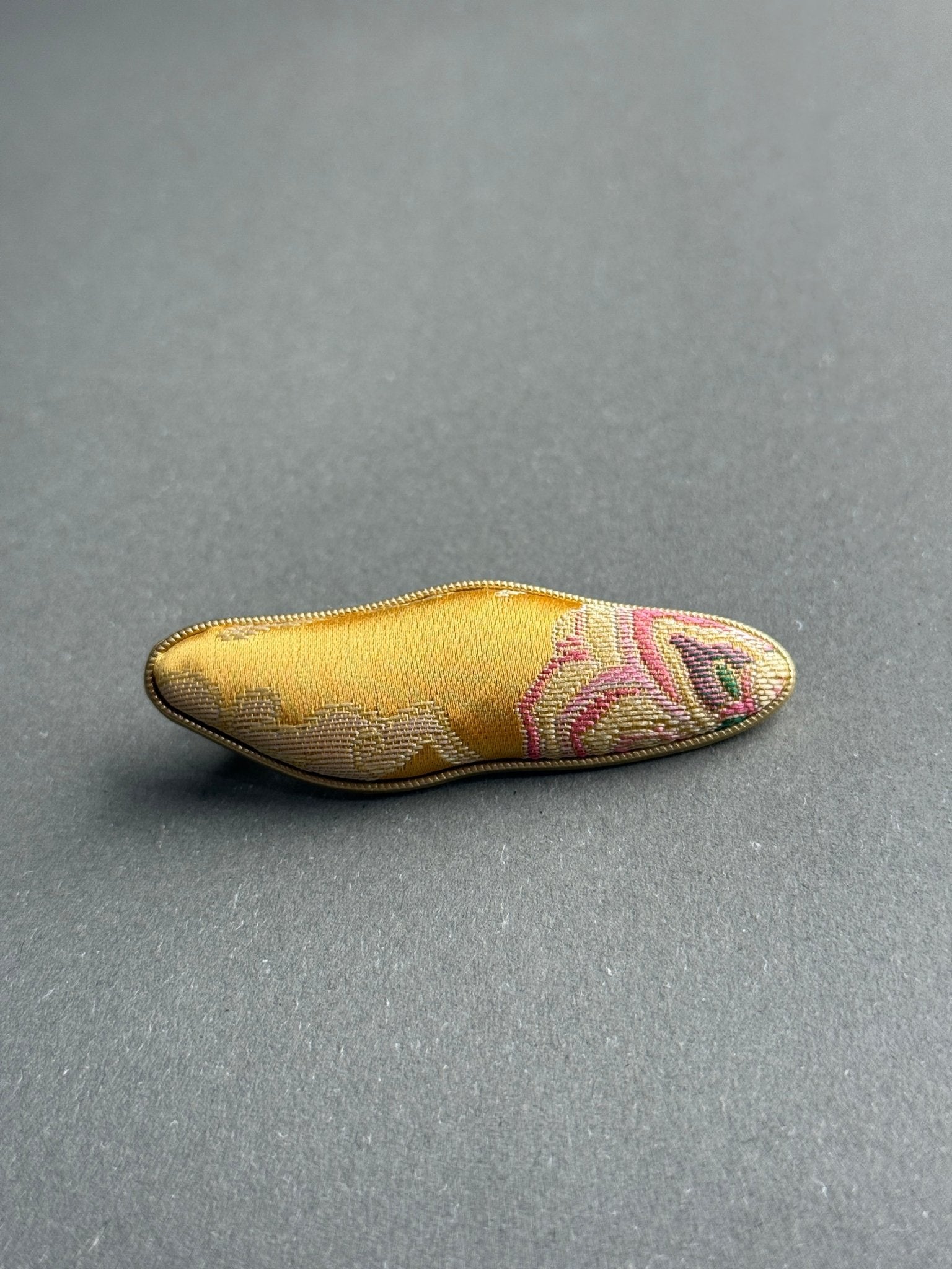 Song Jin Hair Clip Wave Shape Yellow Traditional Pattern - Moonlight Friday